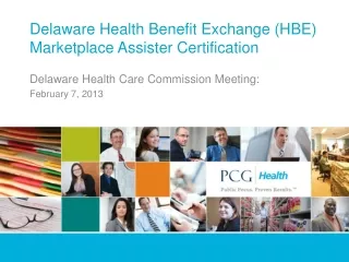 Delaware Health Benefit Exchange (HBE) Marketplace Assister Certification