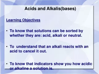 Acids and Alkalis(bases)