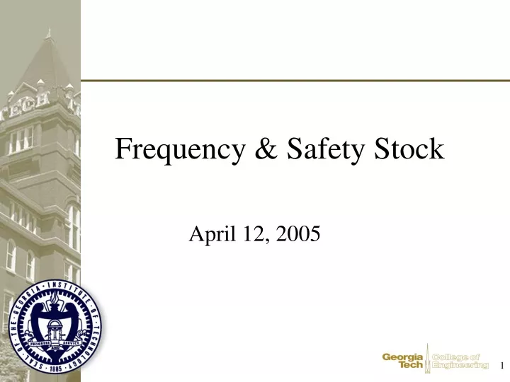 frequency safety stock