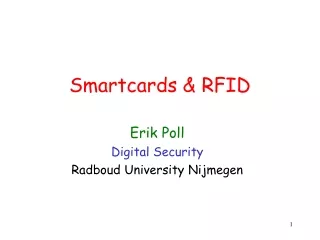 Smartcards &amp; RFID