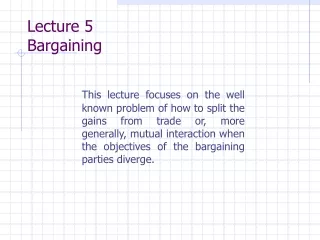 Lecture 5 Bargaining