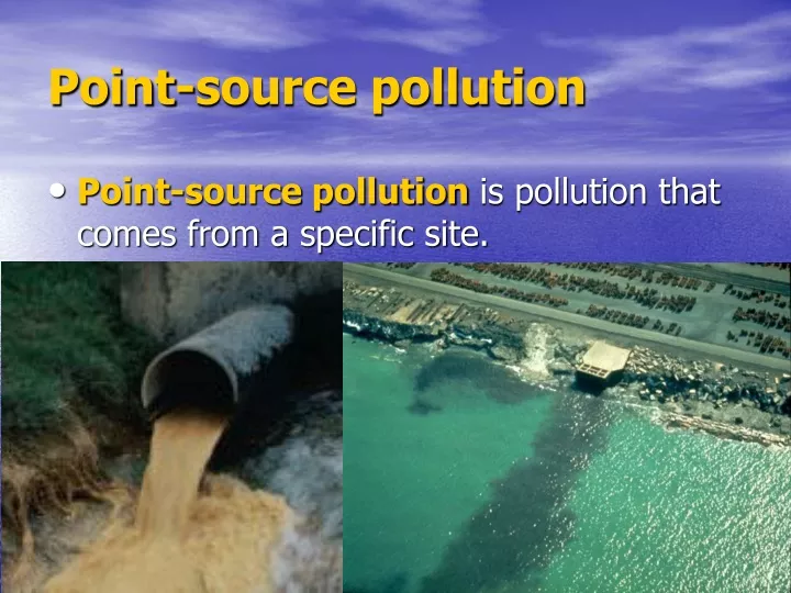 point source pollution