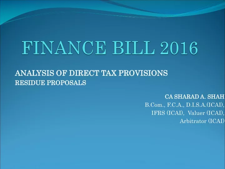 finance bill 2016