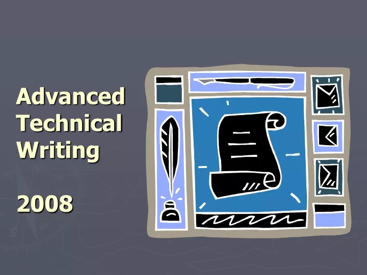 advanced technical writing 2008