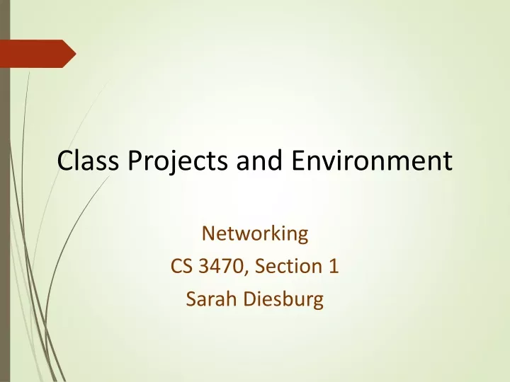 class projects and environment