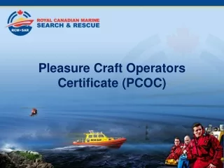 Pleasure Craft Operators Certificate (PCOC)