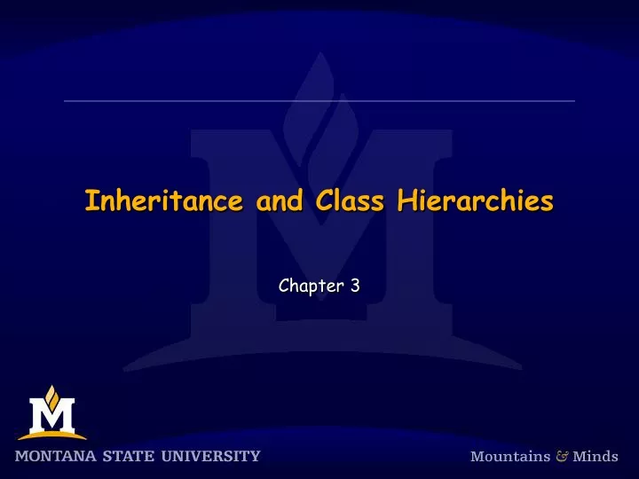 inheritance and class hierarchies