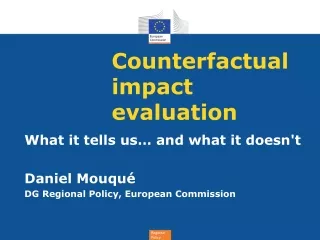 Counterfactual impact evaluation