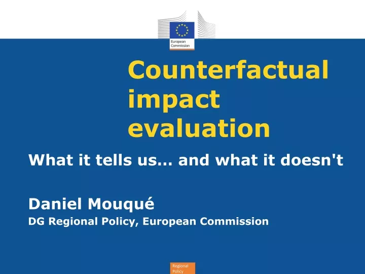 counterfactual impact evaluation