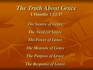 the truth about grace 1 timothy 1 12 17