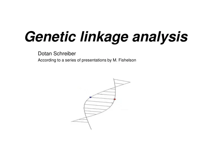 genetic linkage analysis