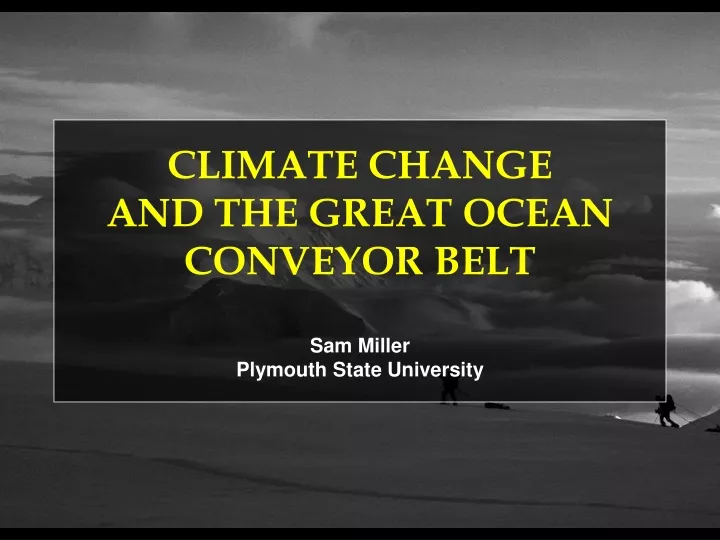 climate change and the great ocean conveyor belt
