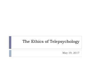 The Ethics of Telepsychology