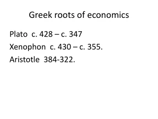 Greek roots of economics