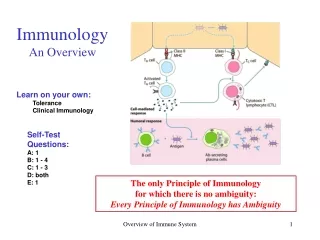 Immunology An Overview