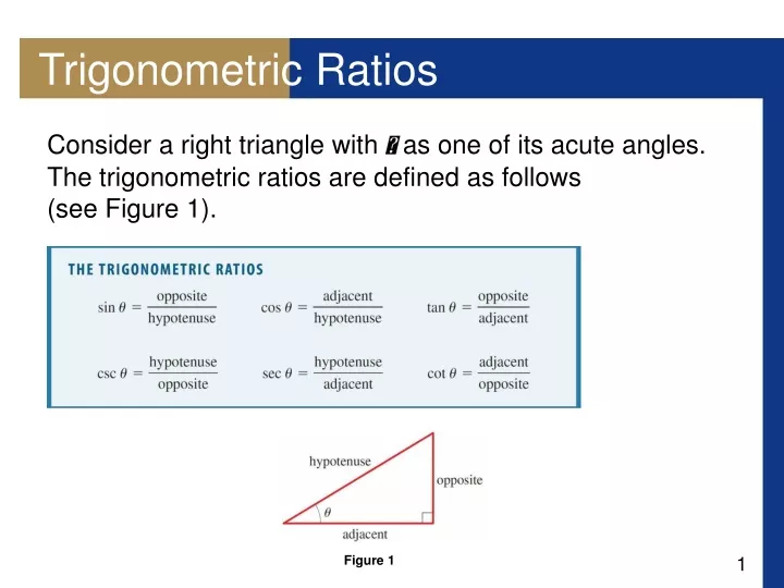 trigonometric ratios