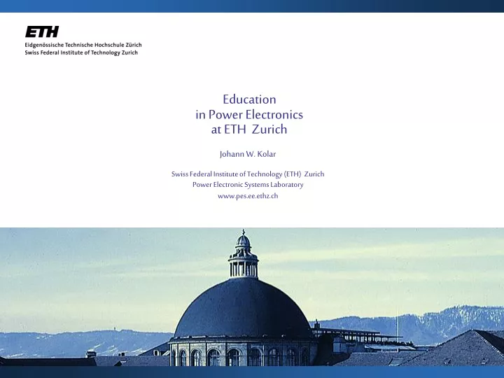 education in power electronics at eth zurich
