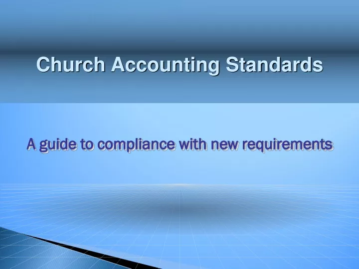 church accounting standards