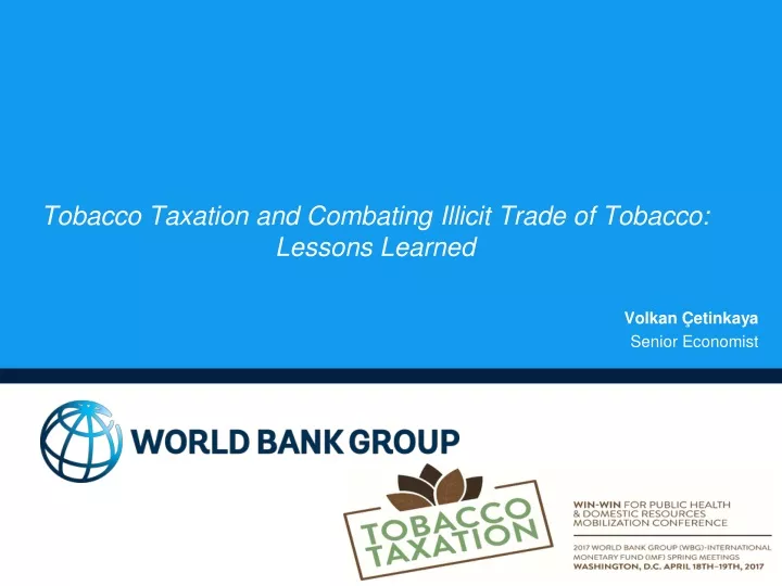 tobacco taxation and combating illicit trade