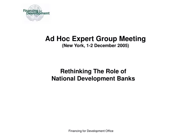 ad hoc expert group meeting new york 1 2 december