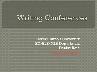 Writing Conferences