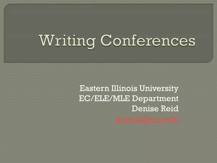 writing conferences