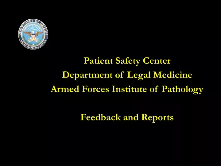 patient safety center department of legal