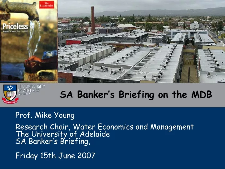 sa banker s briefing on the mdb