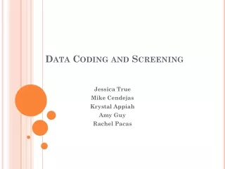 Data Coding and Screening