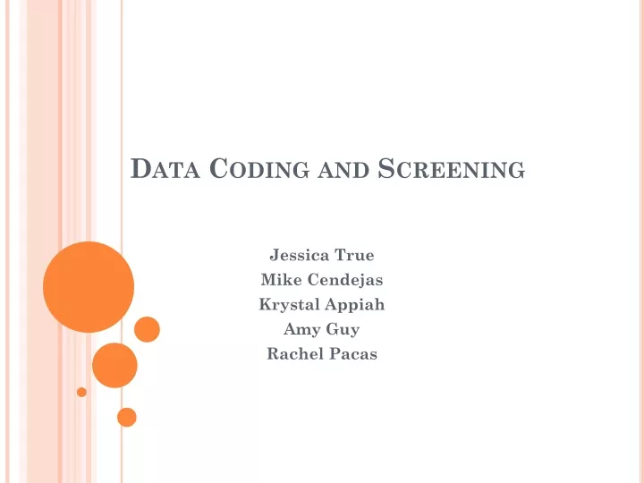 data coding and screening
