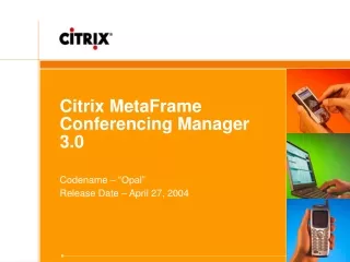 Citrix MetaFrame Conferencing Manager 3.0