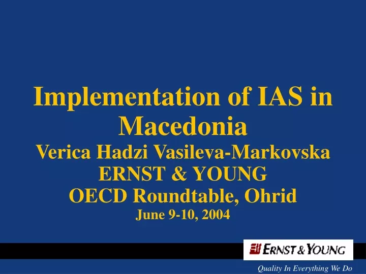 implementation of ias in macedonia verica hadzi