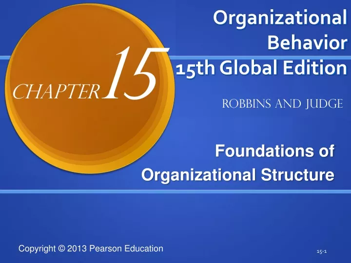 organizational behavior 15th global edition