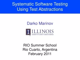 Systematic Software Testing Using Test Abstractions