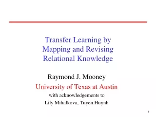 Transfer Learning by  Mapping and Revising  Relational Knowledge