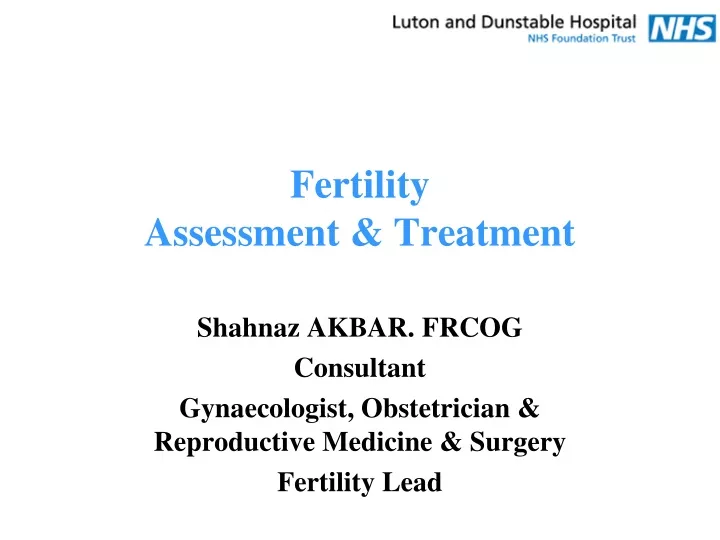 fertility assessment treatment