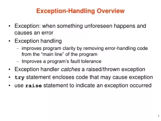 Exception-Handling Overview