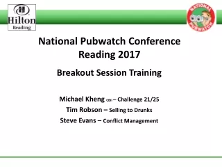 National Pubwatch Conference Reading 2017