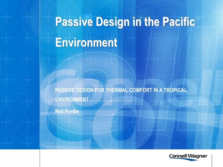 passive design in the pacific environment passive
