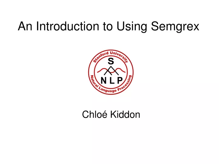 an introduction to using semgrex