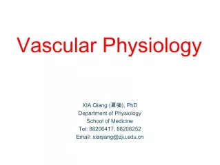 Vascular Physiology