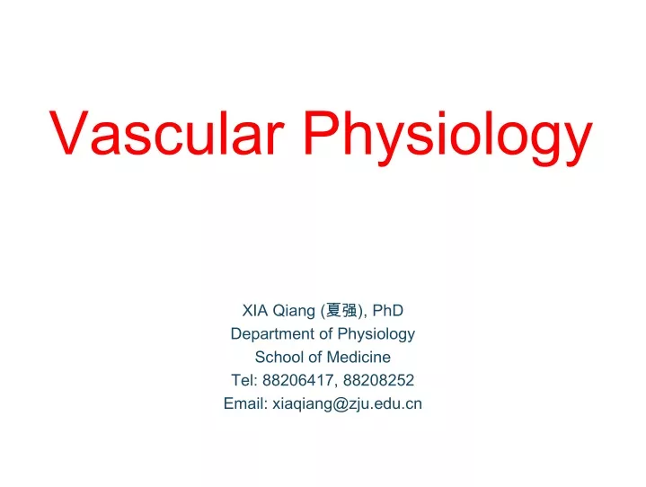 vascular physiology