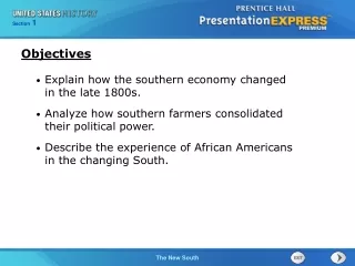 Explain how the southern economy changed in the late 1800s.