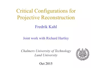 Critical Configurations for Projective Reconstruction Fredrik  Kahl