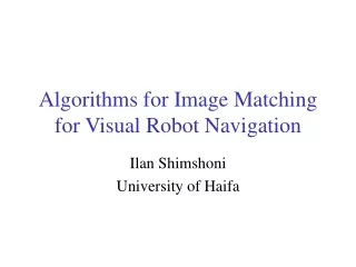 Algorithms for Image Matching for Visual Robot Navigation