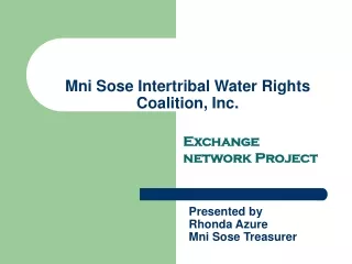 Mni Sose Intertribal Water Rights Coalition, Inc.