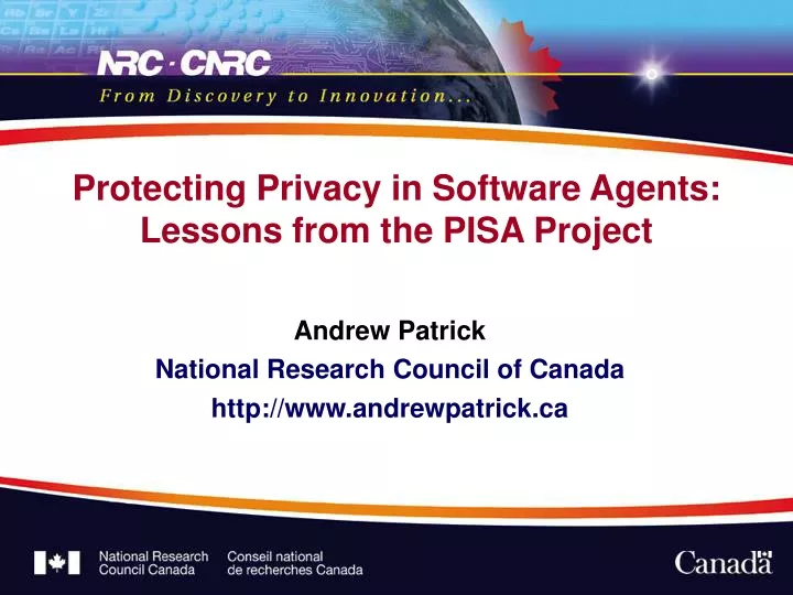 protecting privacy in software agents lessons from the pisa project