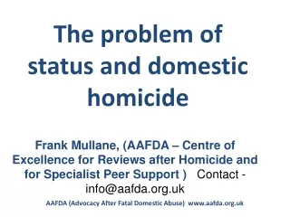 The problem of status and domestic homicide