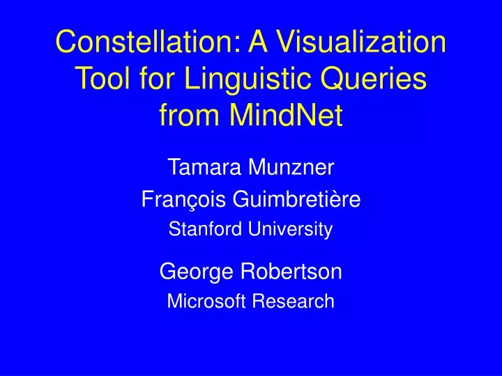 constellation a visualization tool for linguistic queries from mindnet