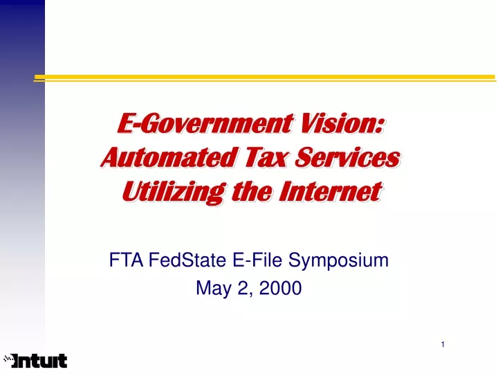 e government vision automated tax services utilizing the internet